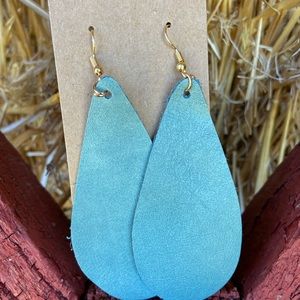 Handmade leather earrings